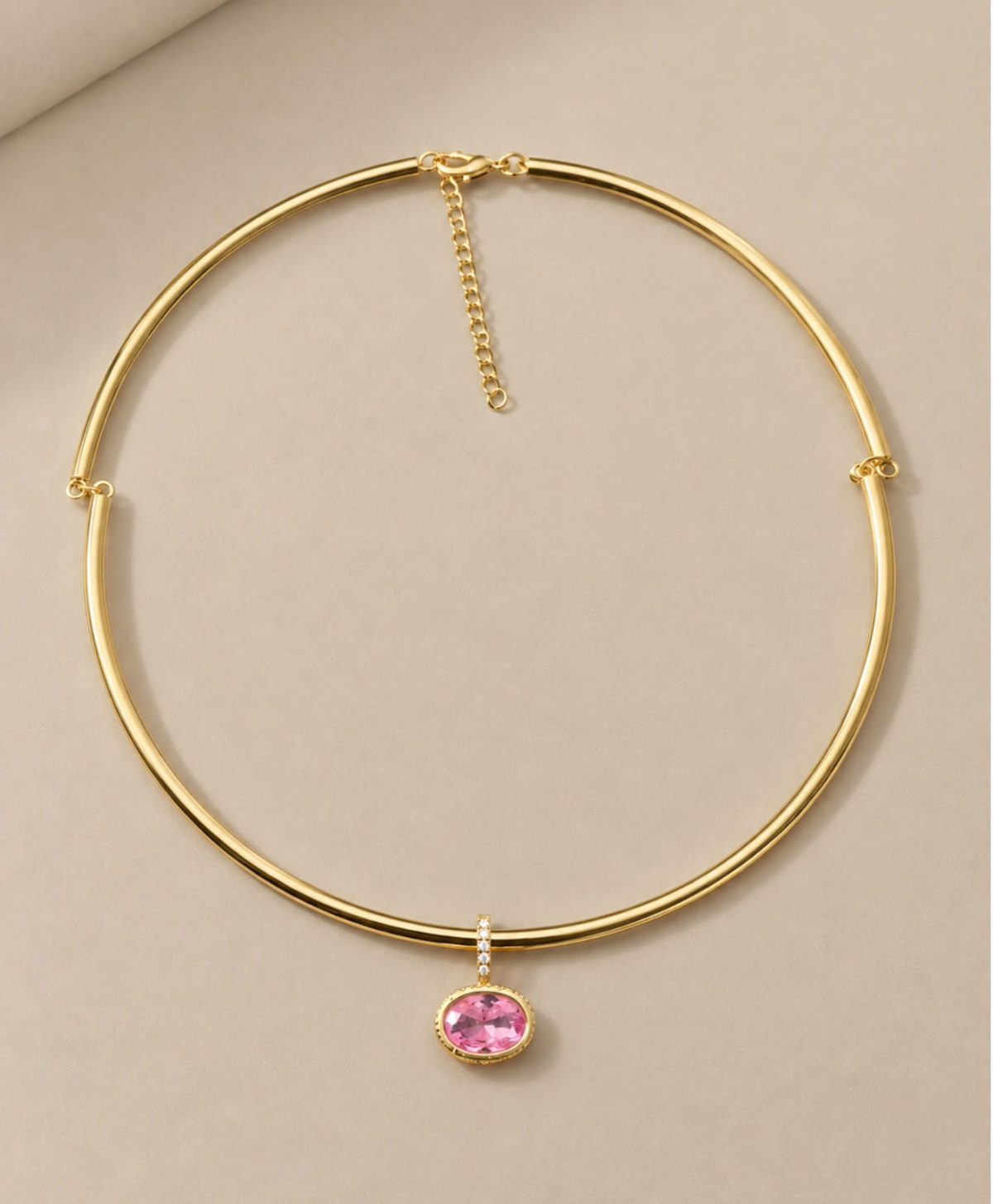 Collar de Gema Rosado