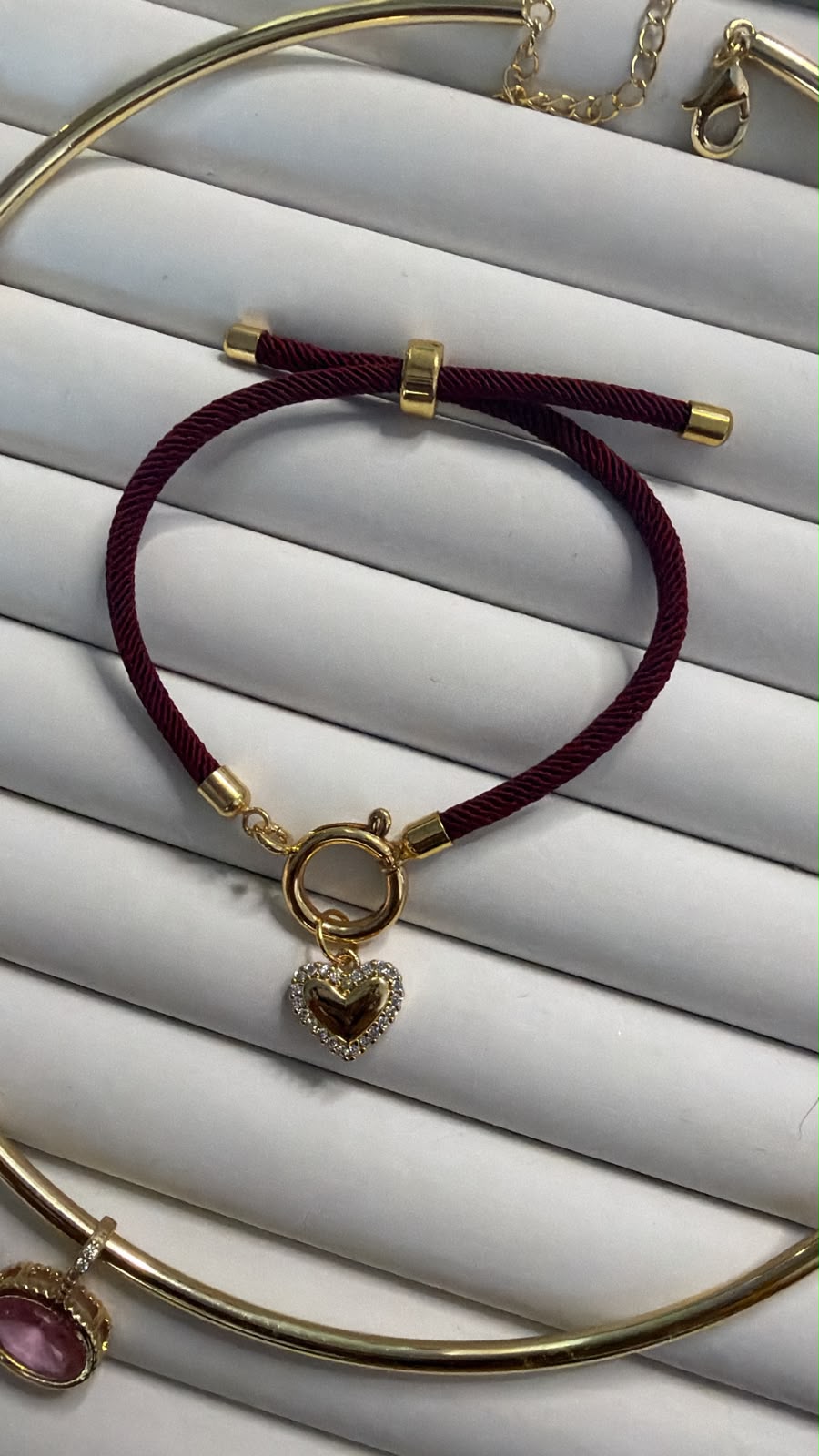Pulsera vino de corazón